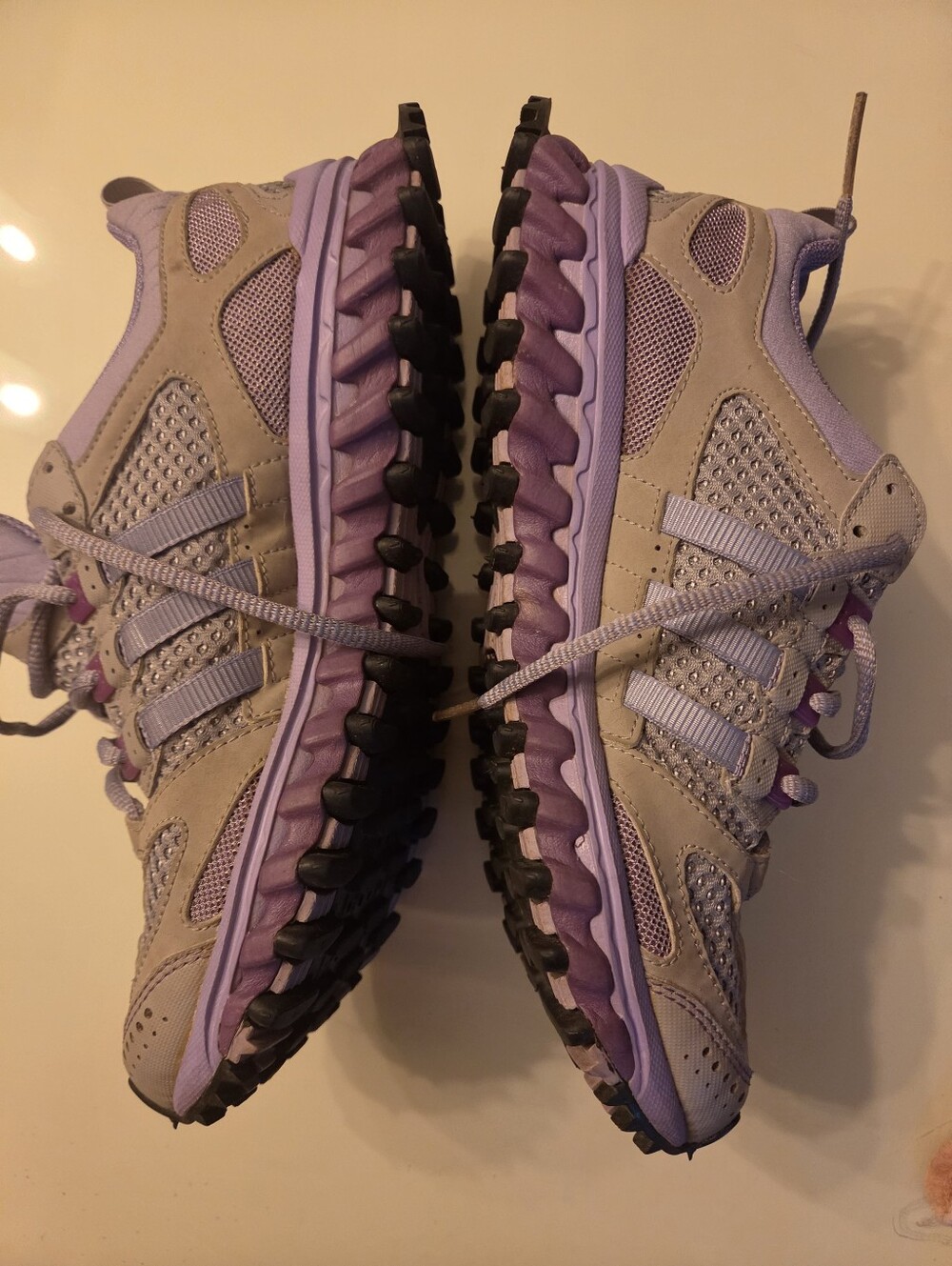 adidas Lavender and Tan Trail Sneakers - Picture 5 of 7